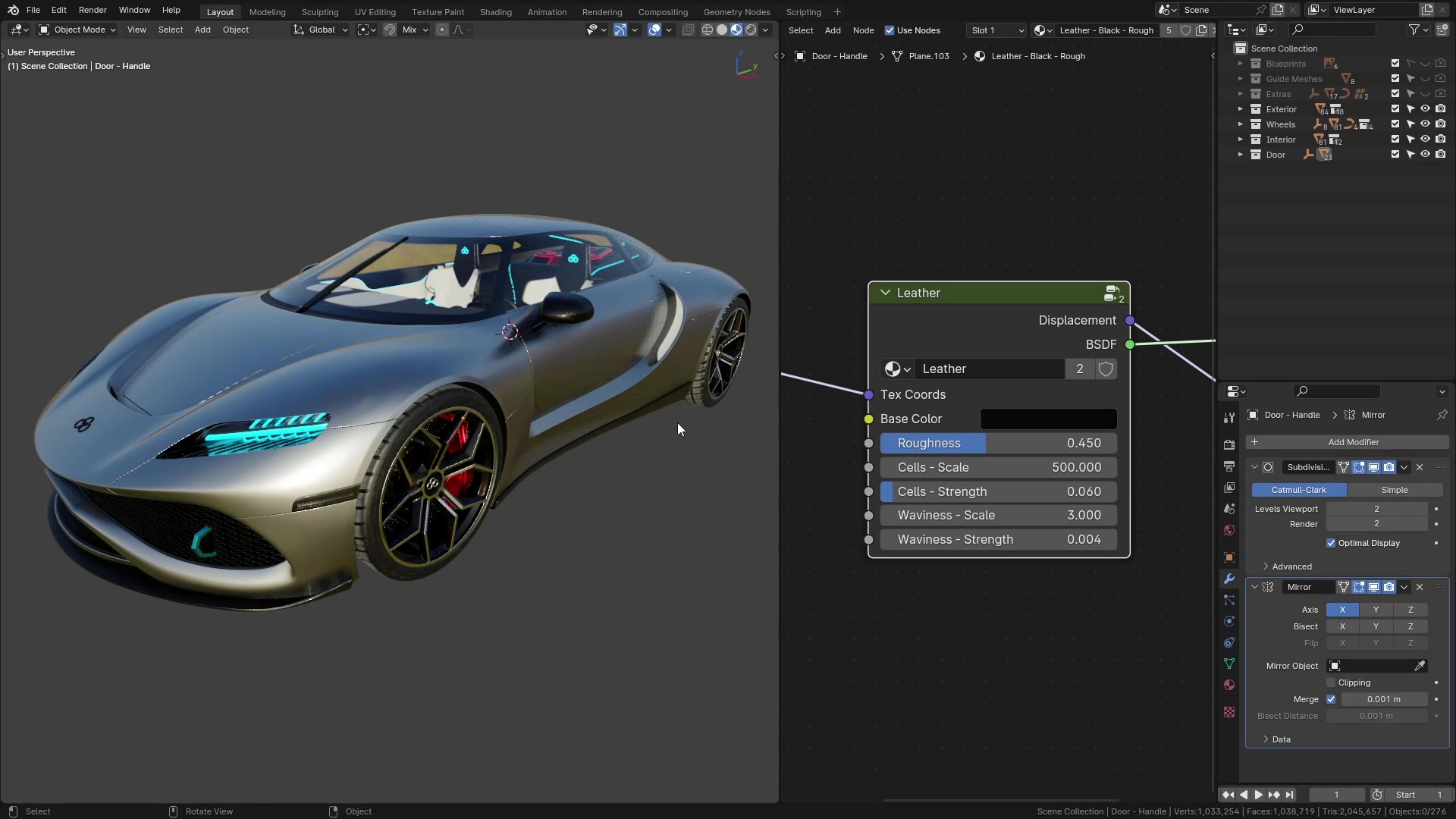 B3D - Cars IO - 31 - Rendering - Shaders - Complex Shaders - 12 - Leather - White