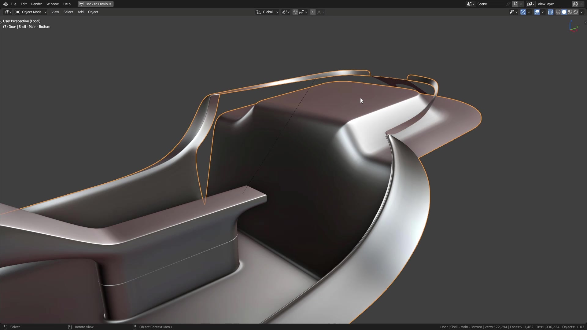 B3D - Cars IO - 19 - Modeling - Interior - Full Shell - 08 - Engine Shell - Part 2