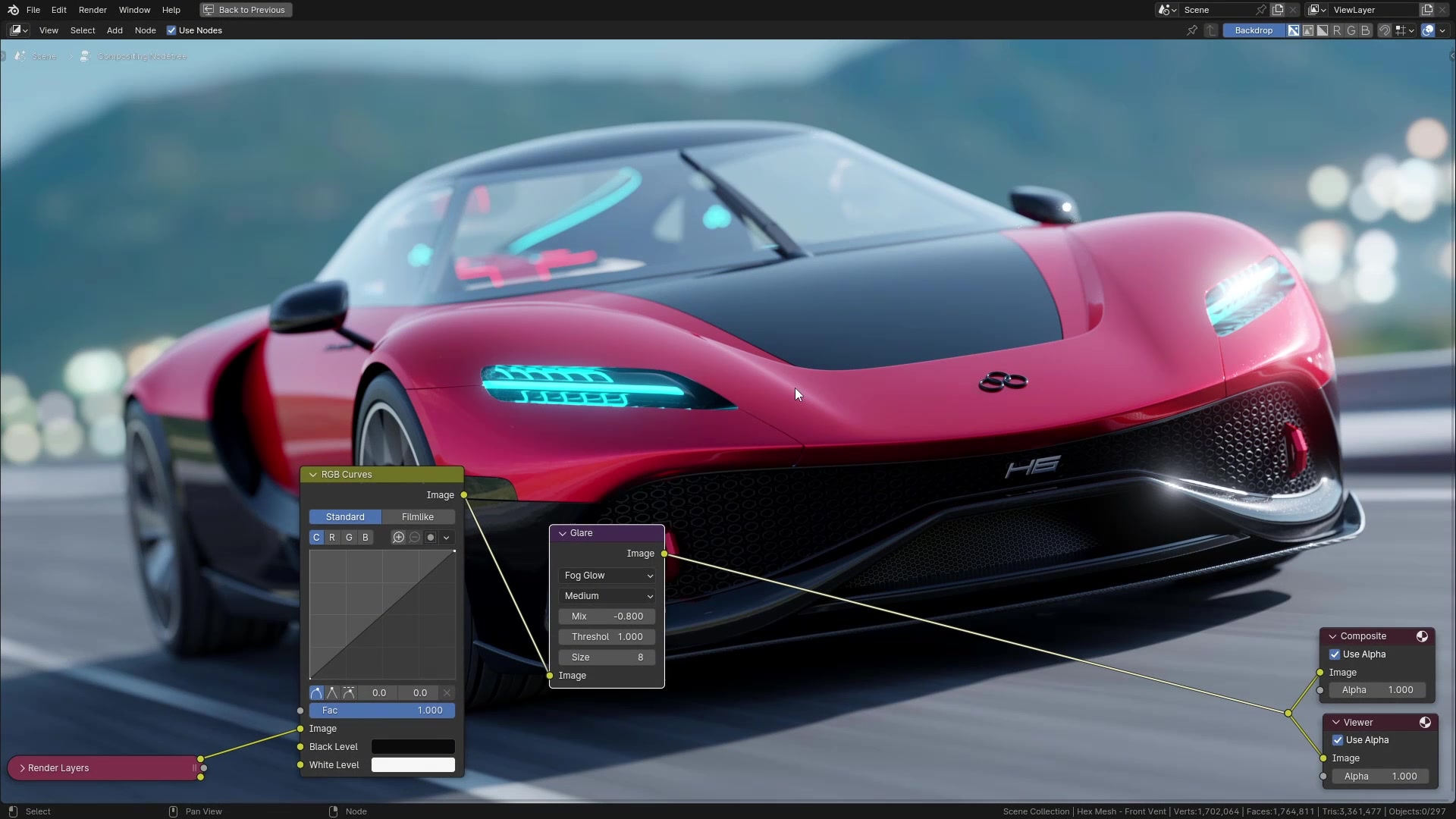B3D - Cars IO - 34 - Rendering - Mountain View - Front - 02 - Post Processing