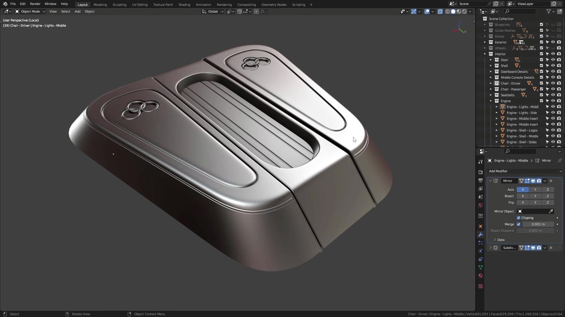 B3D - Cars IO - 25 - Modeling - Interior - Engine Cover - 07 - Border