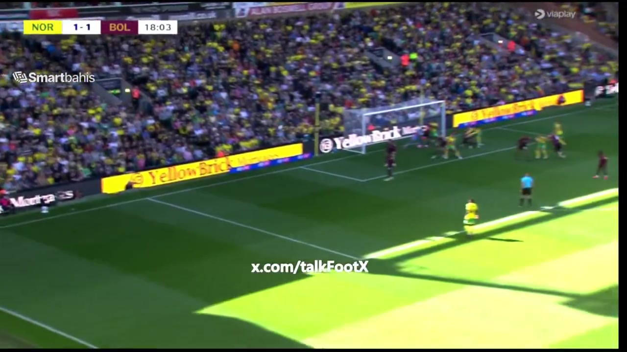 Norwich City [2] - 1 Bolton - Ruairi McConville 19'