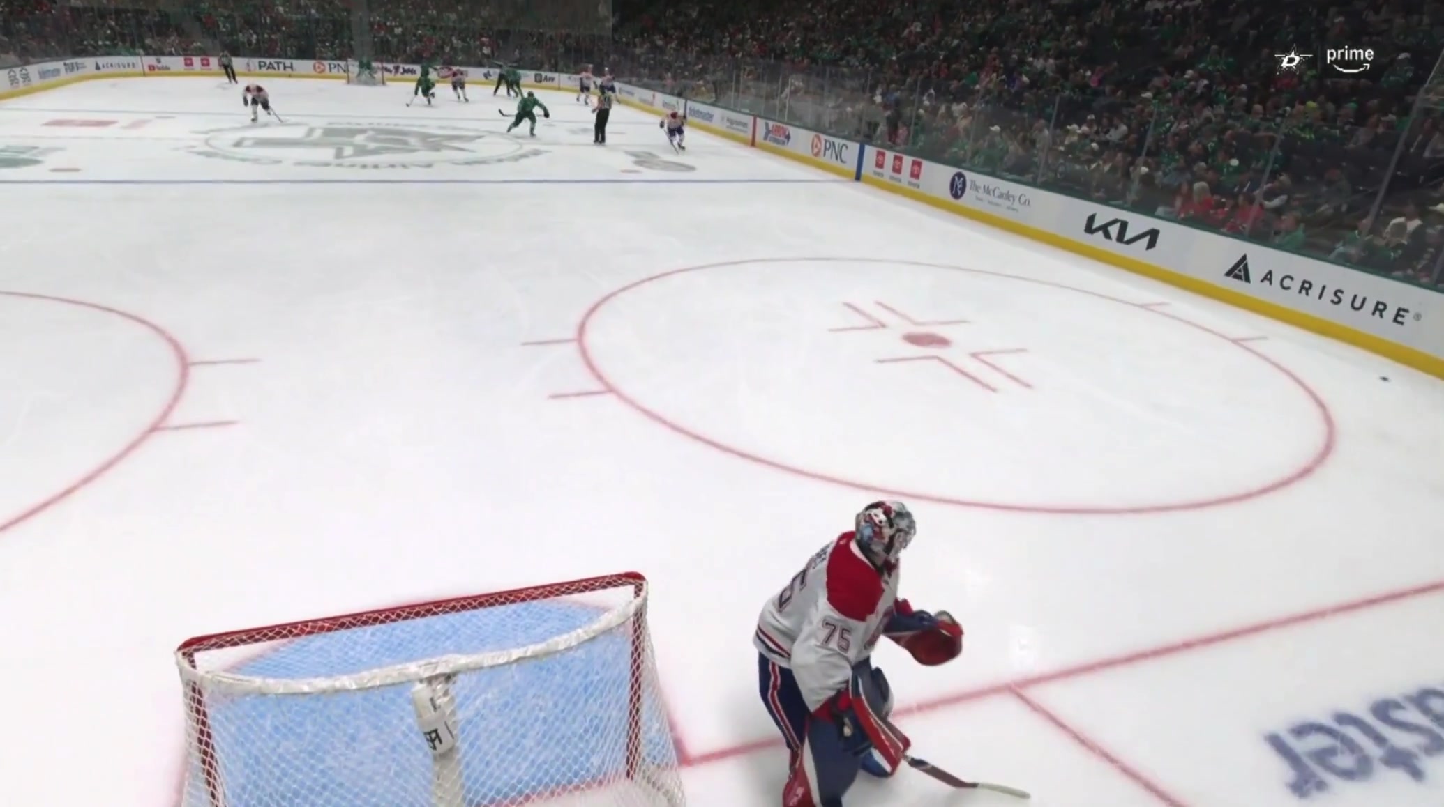 Jakub Dobes was a little TOO confident playing the puck here and it almost cost him