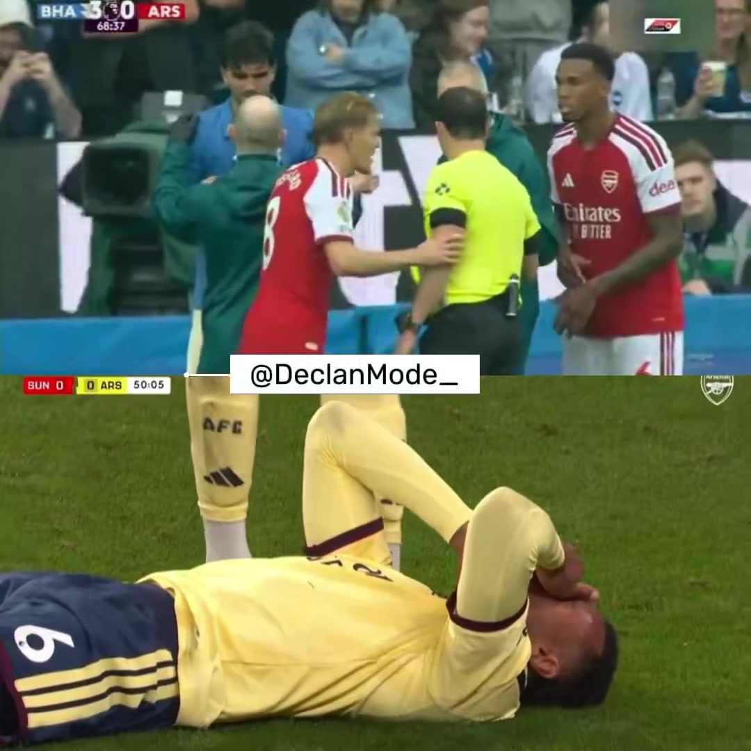 Different treatment for Brighton and Arsenal players after going down injured