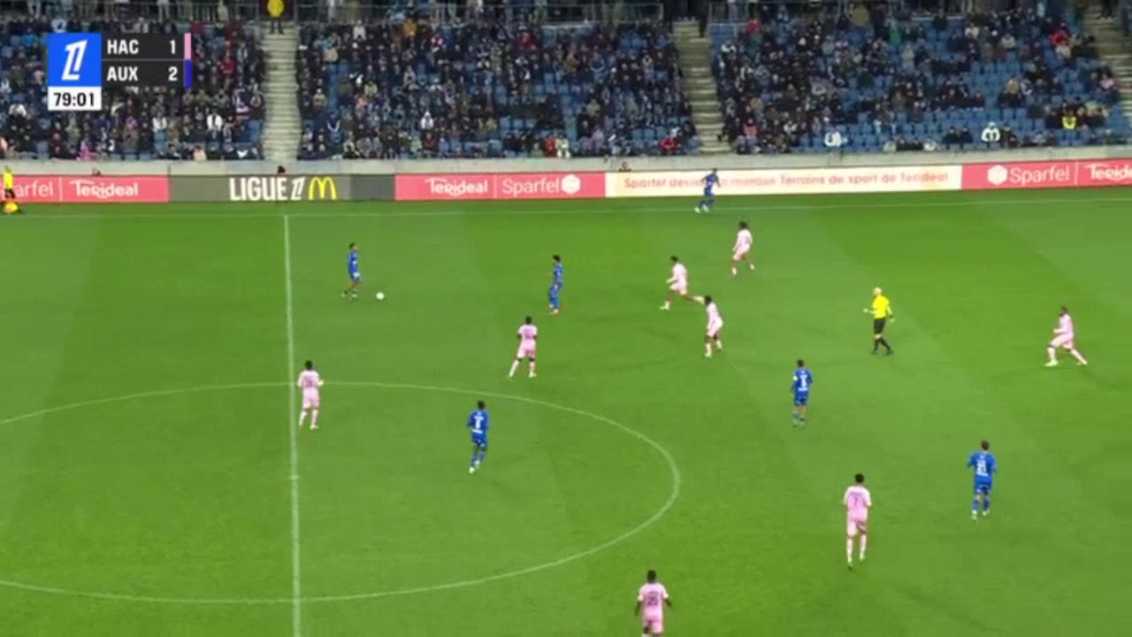 Le Havre 1-3 Auxerre — Romain Faivre 80'