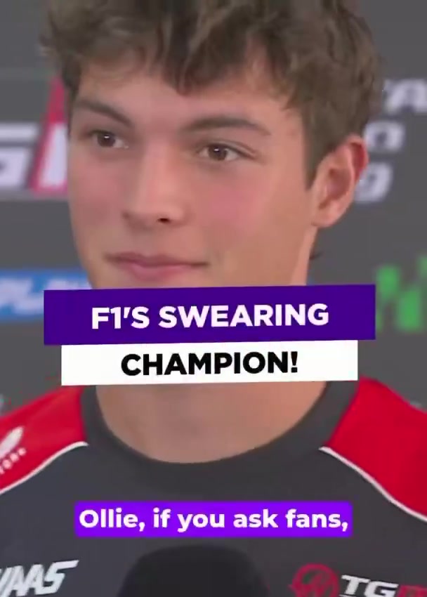 Ollie’s reaction to finding out he’s leading the F1 swearing championship this season