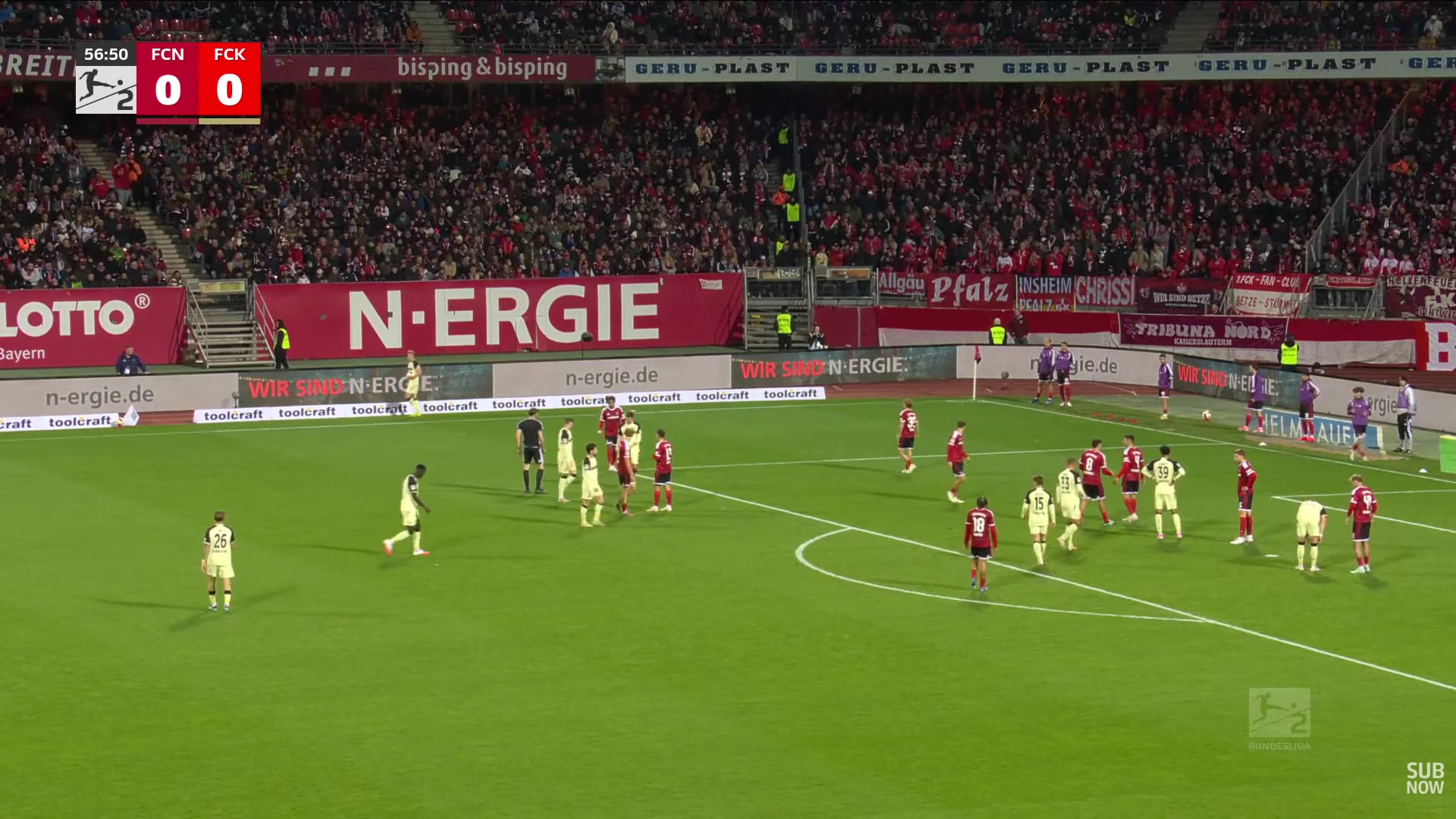 Nürnberg 0-1 Kaiserslautern — Erencan Yardimci 58'
