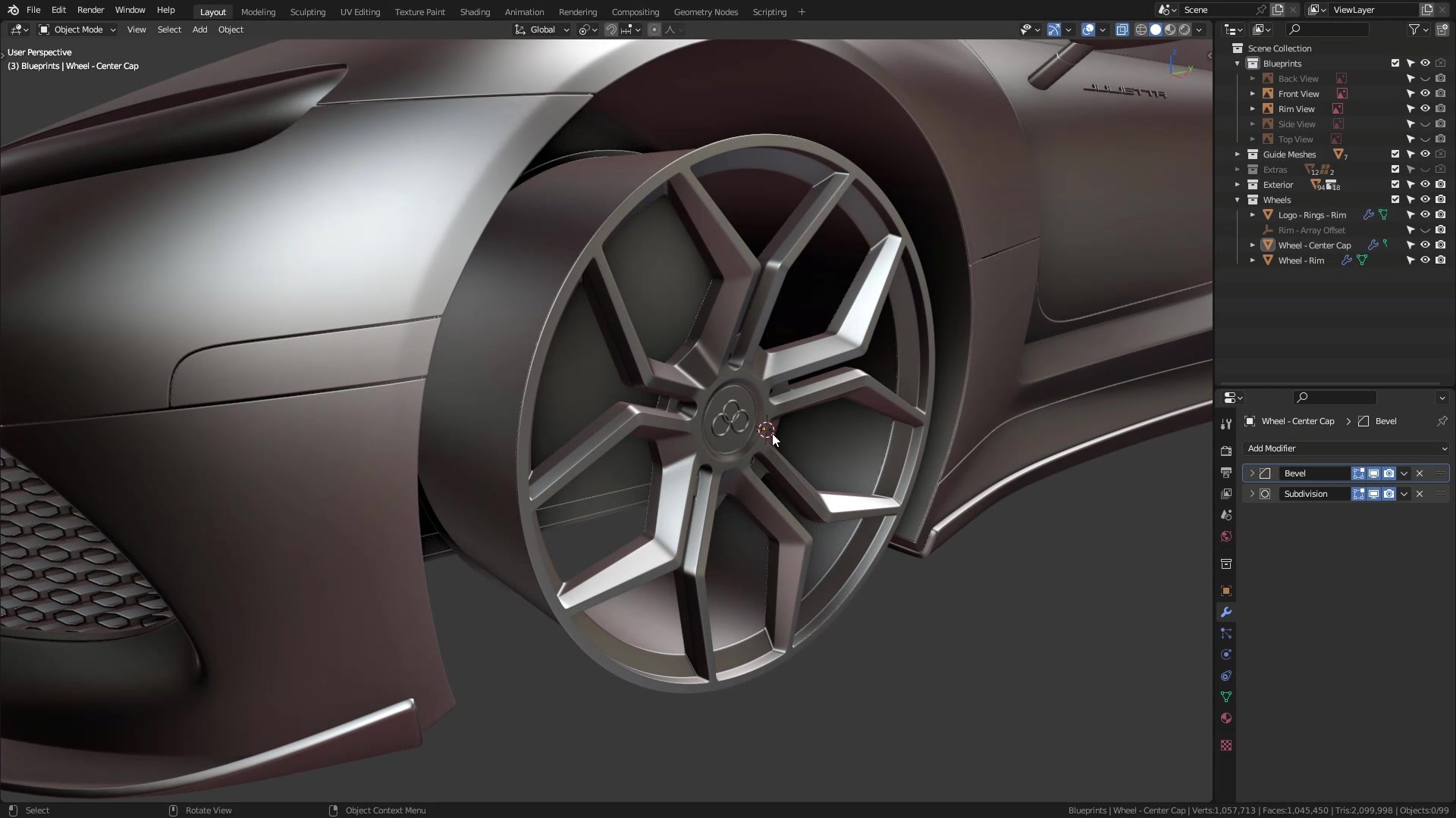 B3D - Cars IO - 17 - Modeling - Exterior - Wheels - 03 - Tires