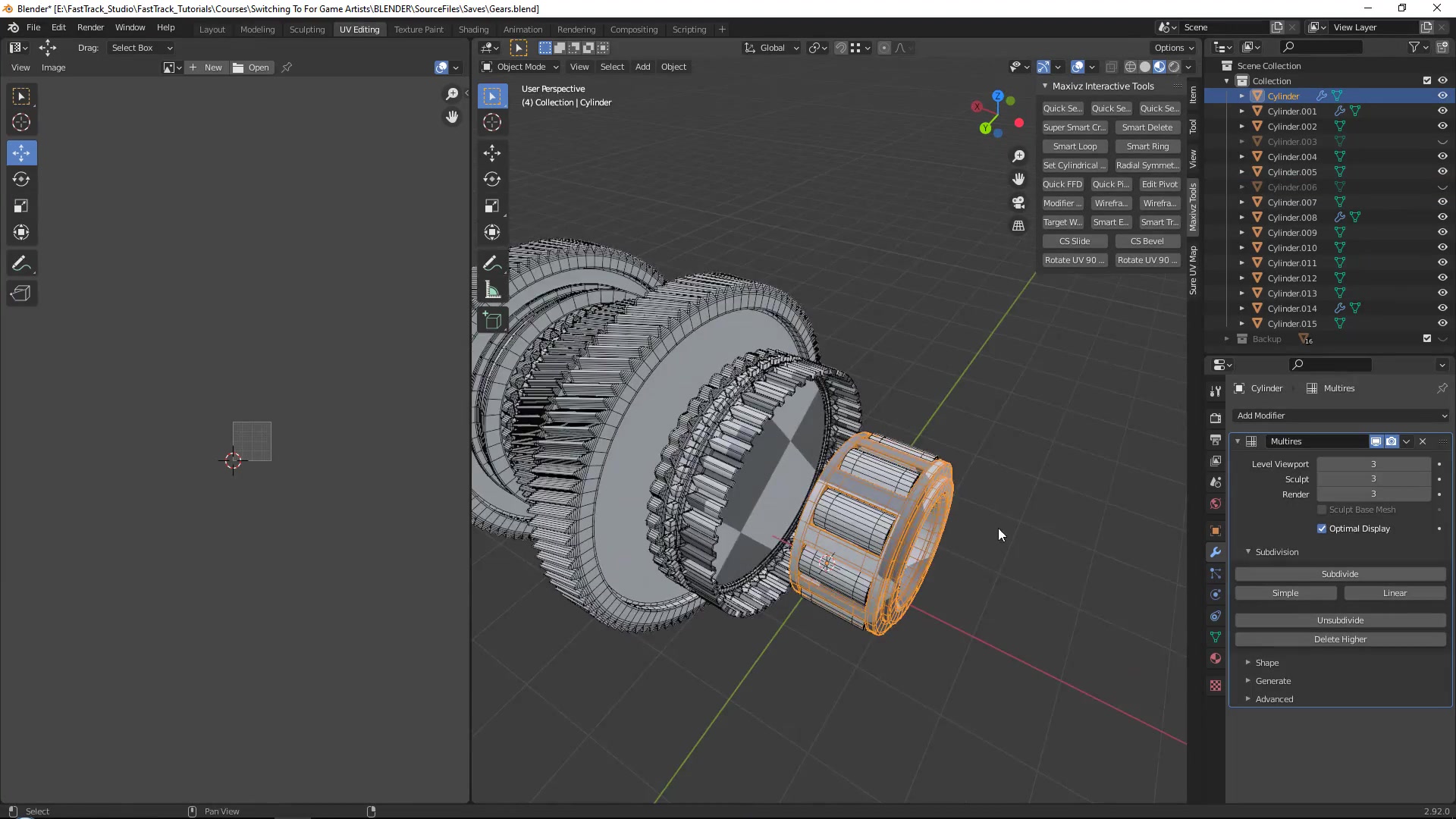 SB3DGame-Untimelapsed-05-Uv Unwrapping Our Gears Part2