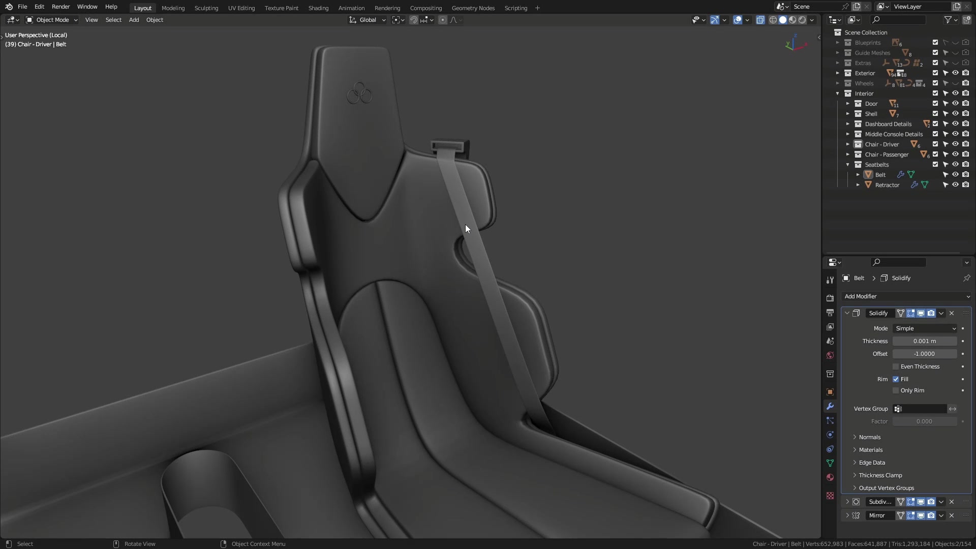 B3D - Cars IO - 24 - Modeling - Interior - Seatbelts - 03 - Latch