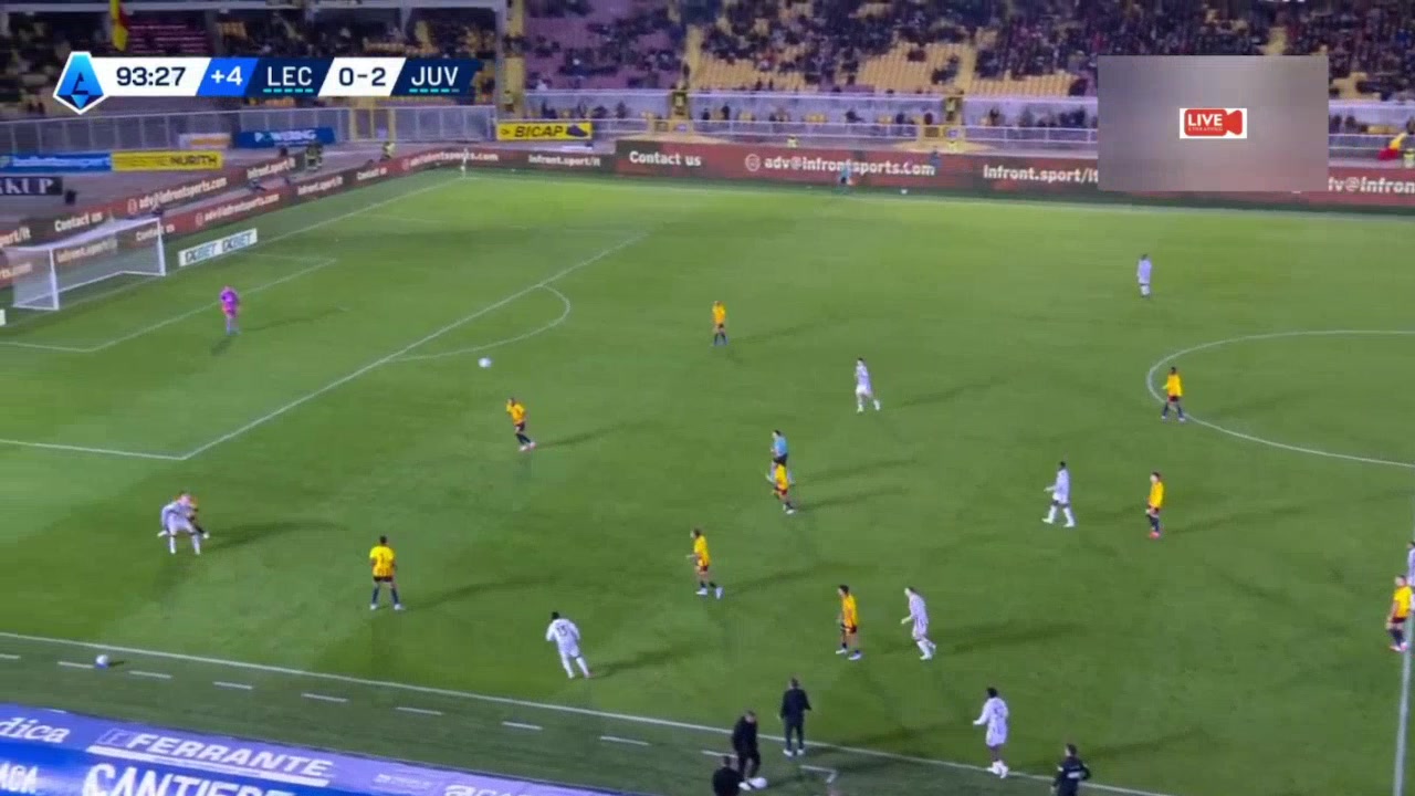 Kialonda Gaspar (Lecce) second yellow card against Juventus 90'+4'