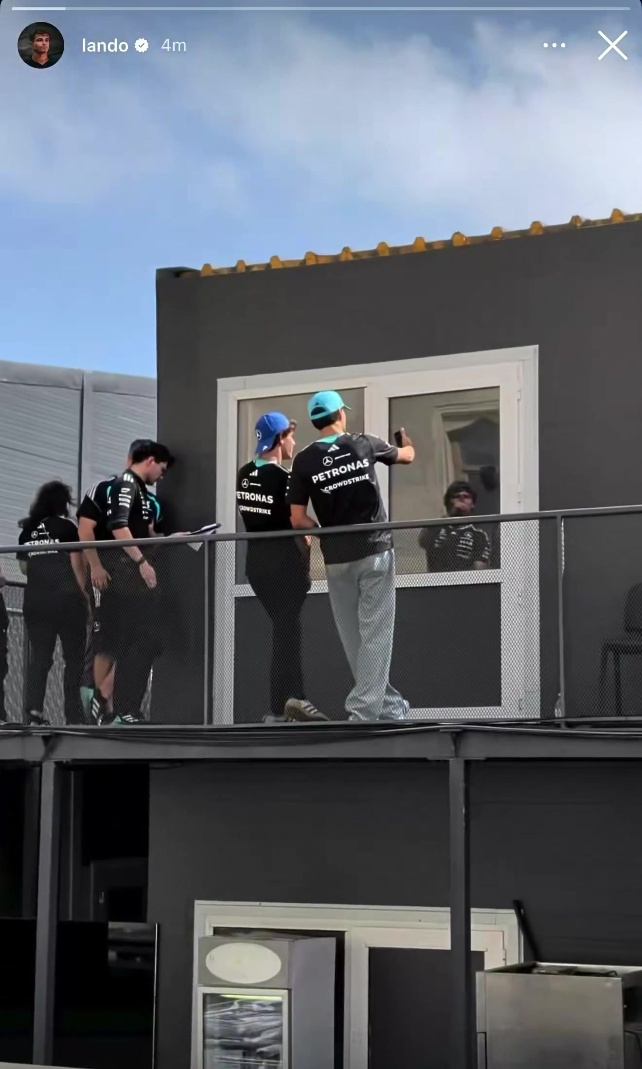 lando filming george and kimi