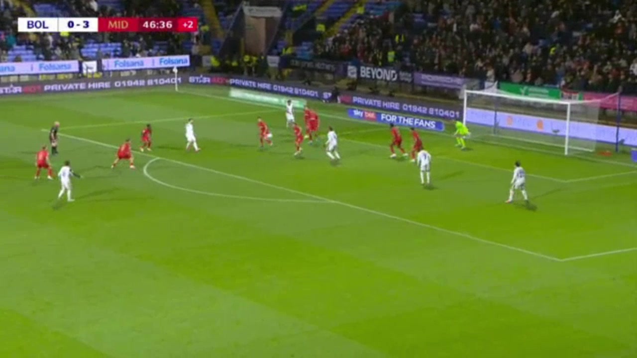 Bolton Wanderers 1-3 Middlesbrough — Theo Bair 45+2'