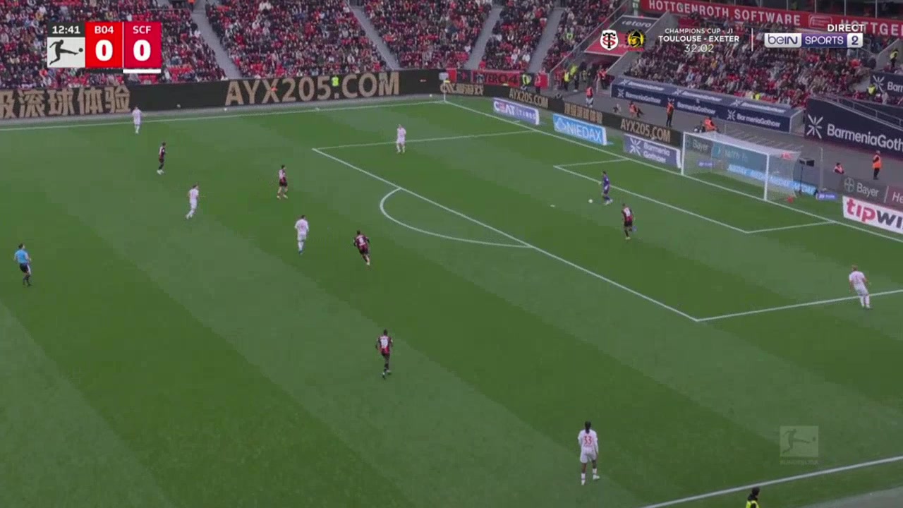 Bayer Leverkusen 0-1 Freiburg — Derry Scherhant 14'