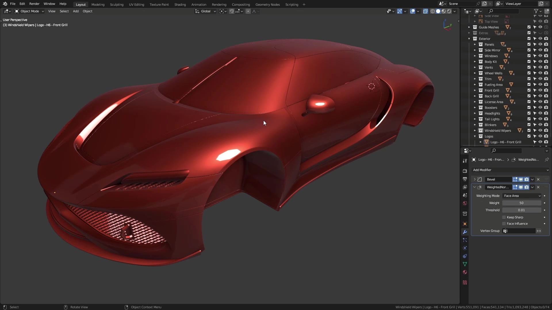 B3D - Cars IO - 16 - Modeling - Exterior - Other Details - 02 - Logo - Rings