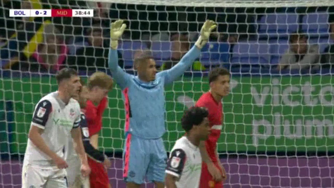 Bolton Wanderers 0-3 Middlesbrough — Lewis Brunt OG 39'