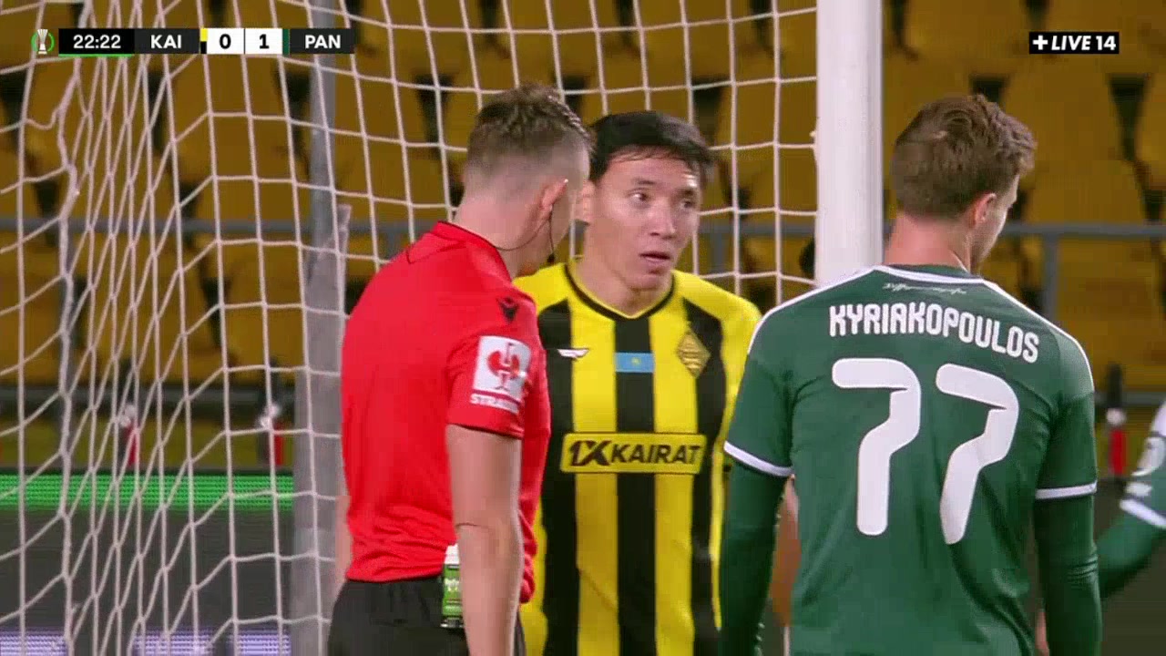 Kairat Almaty 0-2 Panathinaikos — Cyriel Dessers penalty 24'