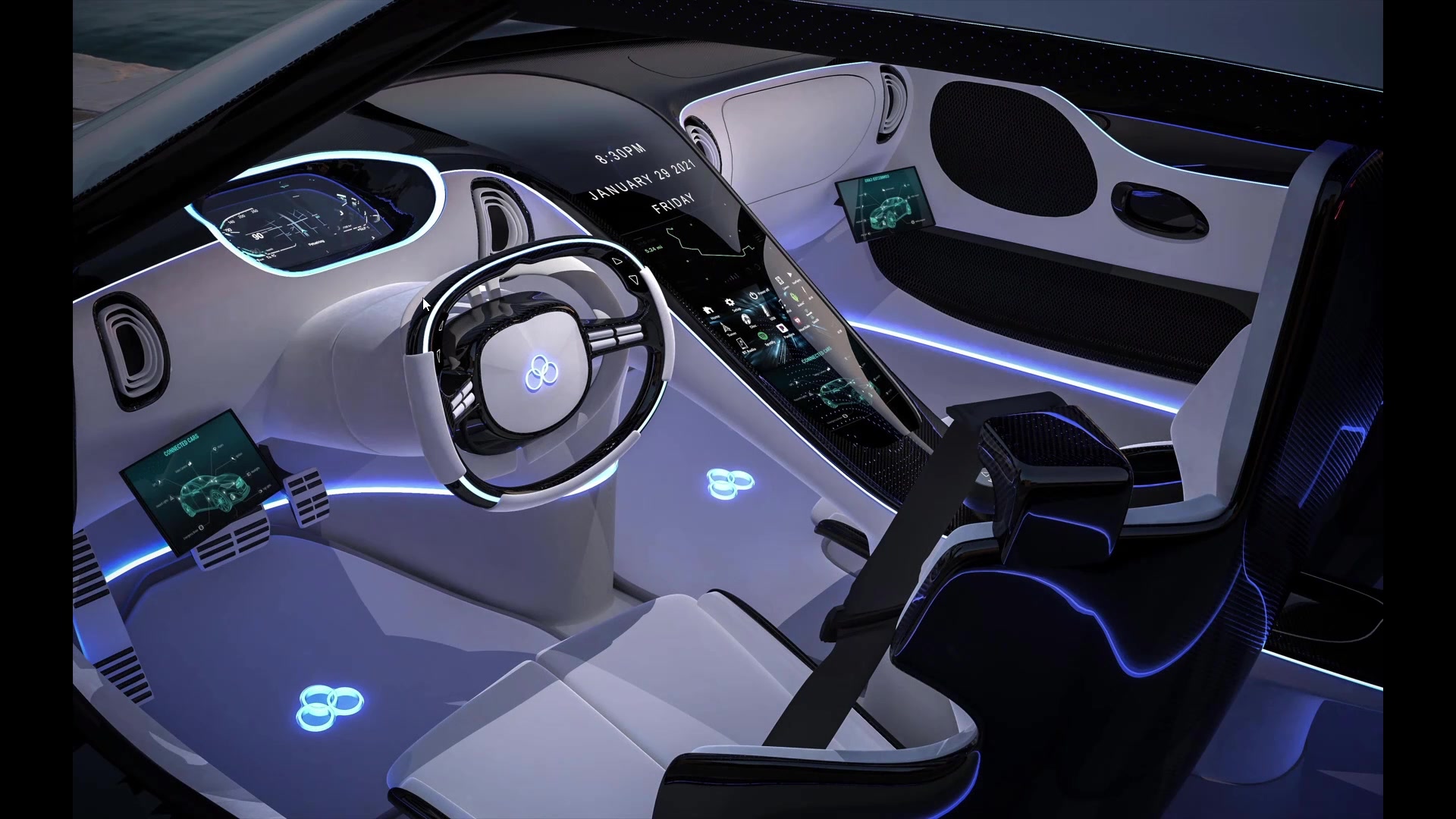 B3D - Cars IO - 21 - Modeling - Interior - Steering - 09 - Steering Wheel Light Strip