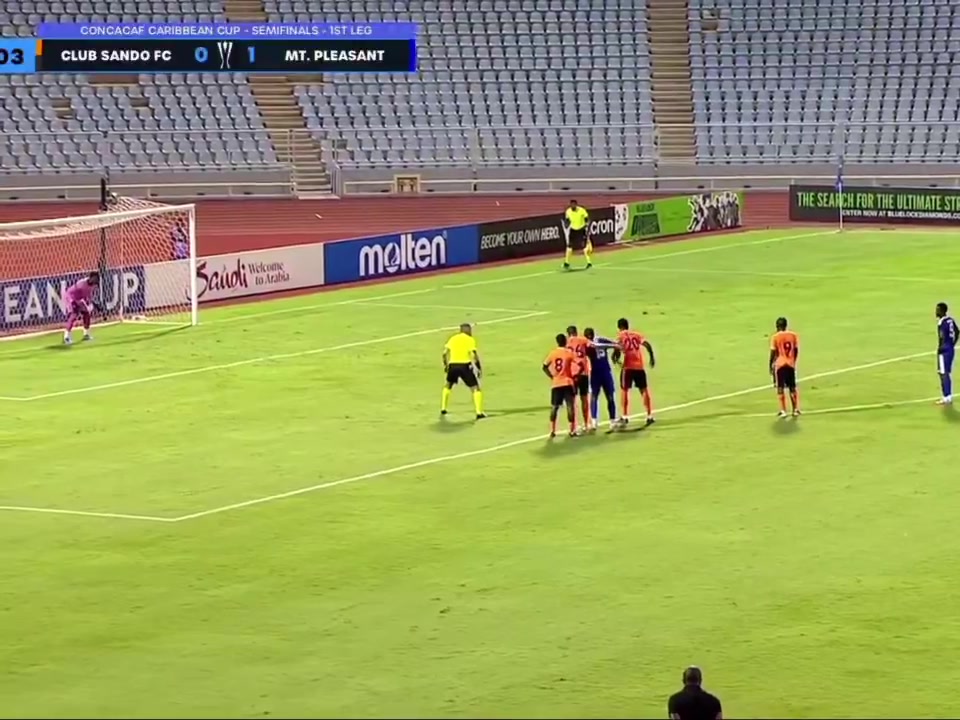 A bizarre penalty kick miss in the Caribbean Cup