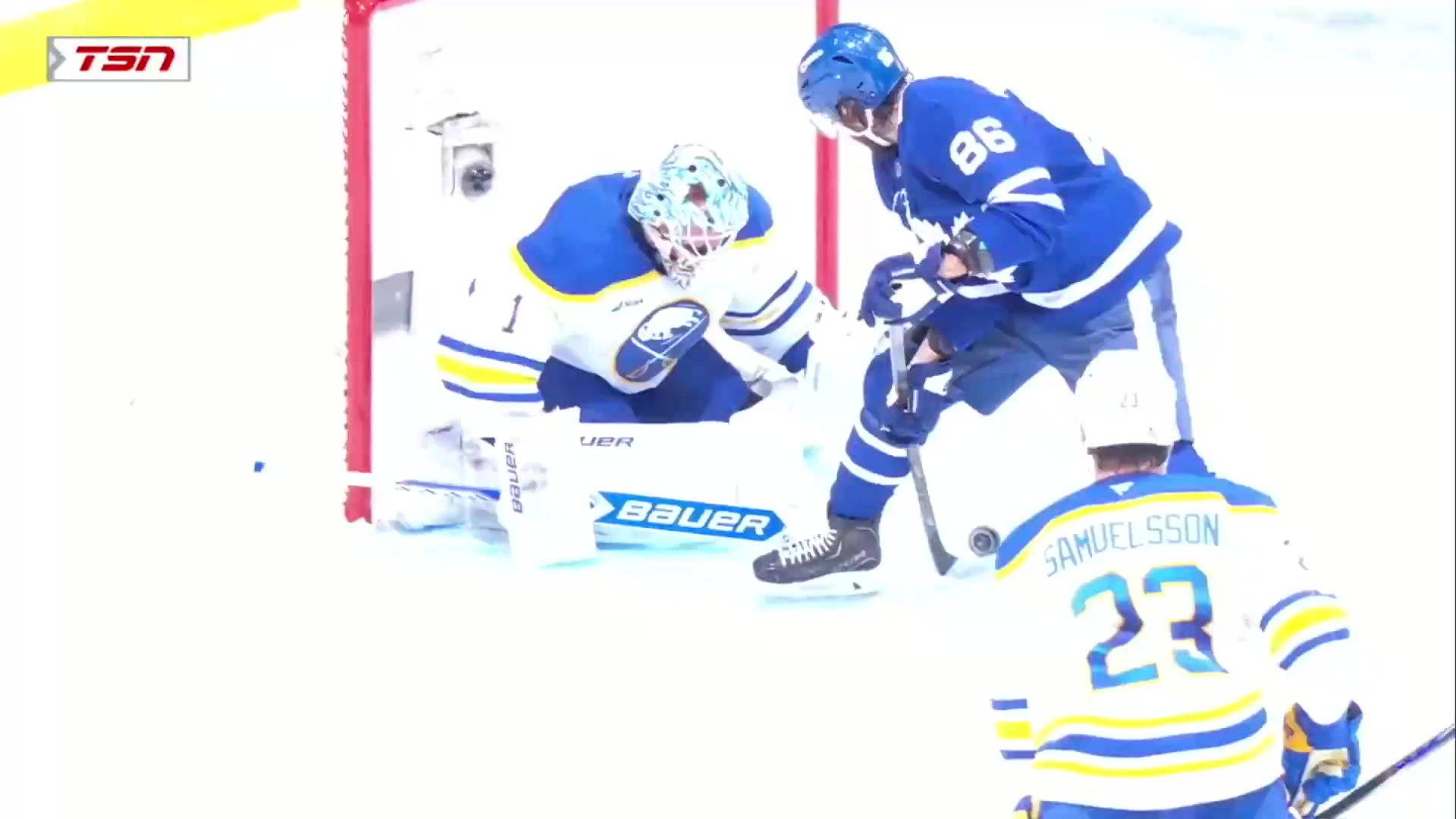 Maple Leaf fans roared when Kirill Marchenko went between-the-legs